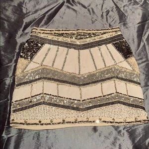 Sz M Sequin Holiday Mini Skirt